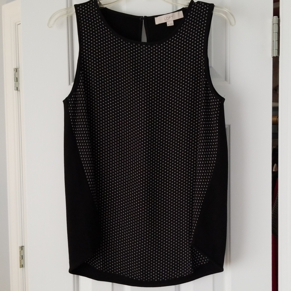 Loft mixed media sleeveless top Sz XS